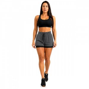 SHORT DRYFIT TÉRMICO 2 EM 1 FEMININO CHUMBO