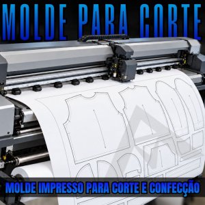 UM METRO DE IMPRESSÃO EM FOLHA PLOTTER DE MODELAGEM E CONFECÇÃO