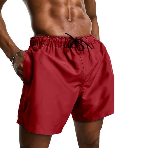 Short Tactel Com Elastano Masculino Vermelho
