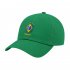 Boné Aba Curva Fita 6 Paineis Sarja De Algodão Verde Bordado Escudo Brasil