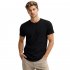 Camiseta Basica Masculina 100% Algodão Fio 30.1 Preta
