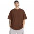 Camiseta Oversized 100% Algodão Fio 30.1 Masculina Marrom