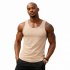 Camiseta Regata Masculina 100% Algodão Fio 30.1 Caqui